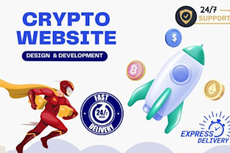 design crypto website, token presale landing page, meme coin site within an 2hrs