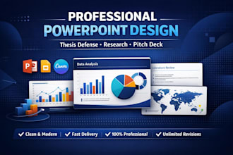 design educational presentation, thesis defense, powerpoint slide with animation