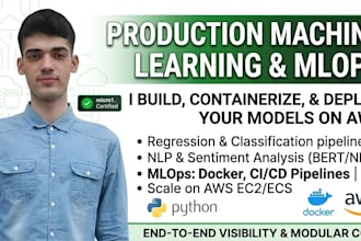 build production machine learning models, nlp pipelines, and mlops on AWS