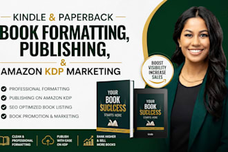 do kindle and paperback book formatting, publishing, and amazon KDP marketing