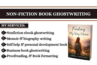ghostwrite non fiction christian ebook biography, memoir selfhelp business book