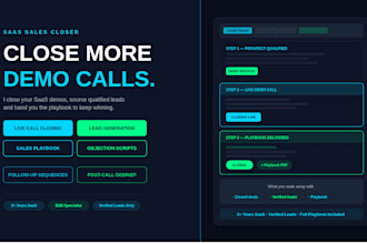close your saas demo calls generate leads and deliver a sales playbook