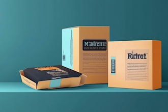 design bold and colorful packaging illustration