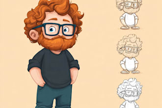 create a vector cartoon character c