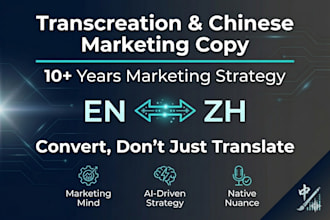 write transcreation copy for ads, slogans, and product pages that convert