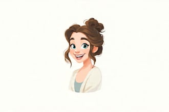 design and illustrate a vector cartoon character