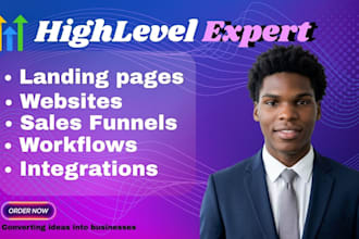 build converting gohighlevel websites funnels and workflows