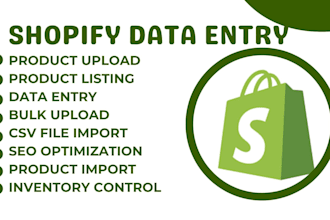 do shopify product upload data entry product listing import product