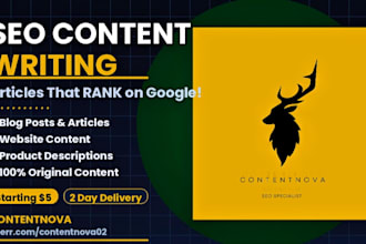 write SEO optimized blog