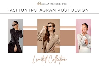 design modern fashion instagram posts and branding
