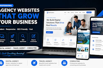 design and develop a modern digital, travel, or consulting agency website