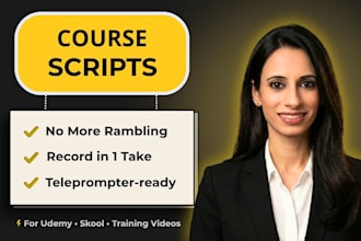 write your udemy or skool course script for easy recording