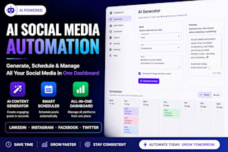 build ai social media automation system with scheduling