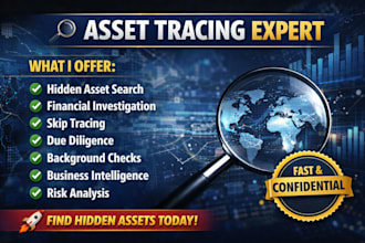 do asset tracing, financial investigation and skip tracing
