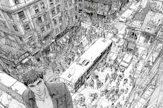 drawing comic page illustration art