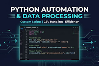 automate repetitive tasks and process data using python