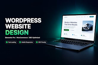 design wordpress woocommerce website with elementor, speed SEO