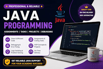 provide java programming, oop, debugging and project support