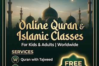teach quran with tajweed, tafseer and islamic studies online
