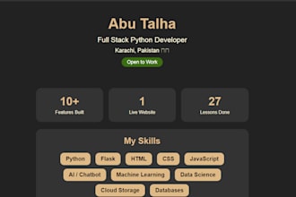 build a professional python flask website with ai chatbot