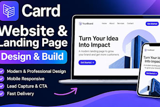 design a carrd website or carrd landing page