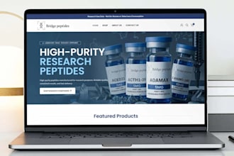 build peptide website peptide ecommerce store nutraceutical supplement website