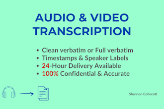 transcribe audio and video to text