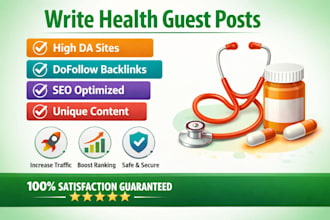 build premium health backlinks via health guest post