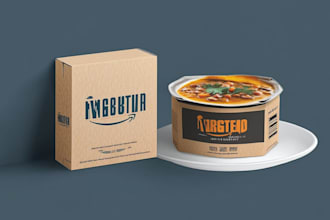 design line art packaging illustration