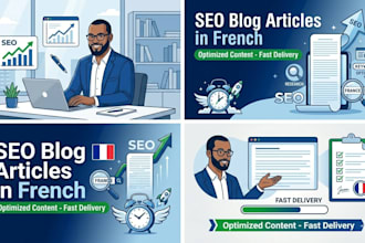 write SEO optimized blog articles in french
