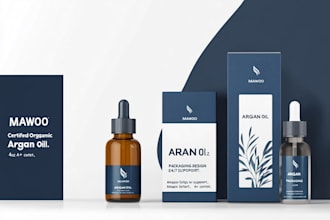 create luxury textured packaging illustration