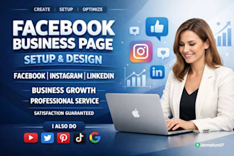 create, setup and manage professional facebook business page