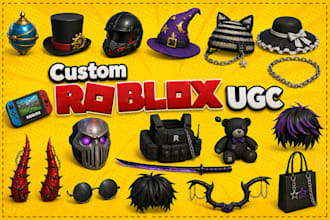 create custom roblox ugc dynamic head, roblox hair, roblox layered clothing