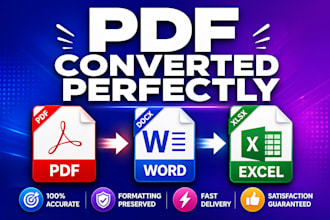 convert your PDF to word, excel or google docs fast and accurately