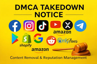 remove copyright infringing negative harassing defaming mugshot,gmb listing dmca
