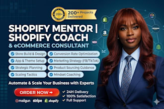 be your shopify coach shopify mentor shopify sales shopify dropshipping expert