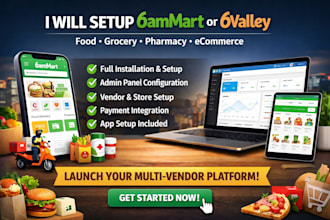 setup 6ammart or 6 valley for food grocery pharmacy and ecommerce