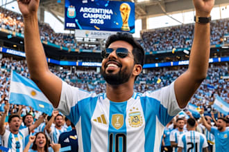 create custom ai fan dps of football, cricket and more
