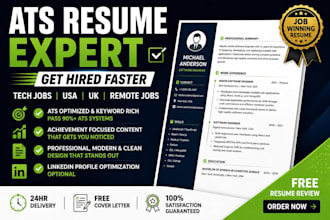 write and fix resume, resume editing,  ats resume, resume revamp within 24 hours