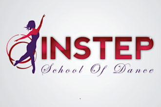 design unique tango rock gymnastic and dance logo