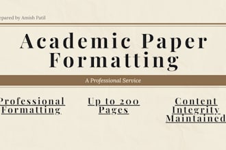 help with formatting your academic paper
