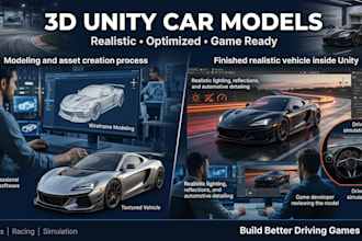 design 3d unity realistic simulation games car models, 3d racing car assets