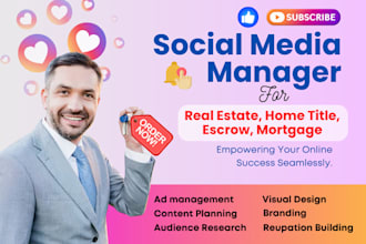 do social media management for real estate, property agency, title and escrow