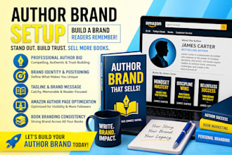 create and optimize your author brand, bio, and amazon kdp author page
