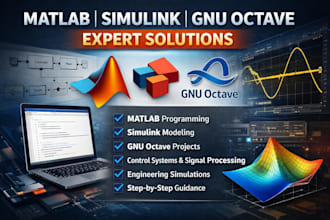 do your matlab tasks, simulink, gnu octave solution