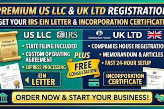 register your US llc and obtain an irs ein letter