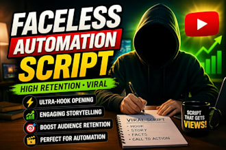 write viral faceless youtube automation script