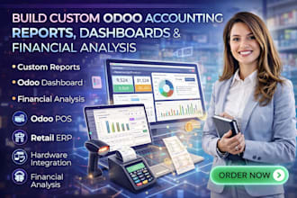 build custom odoo accounting reports dashboard and financial analysis