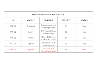do uat and qc audit of your app or website in 48 hours