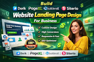 build dorik pagexl builderall siterio website landing page design for business